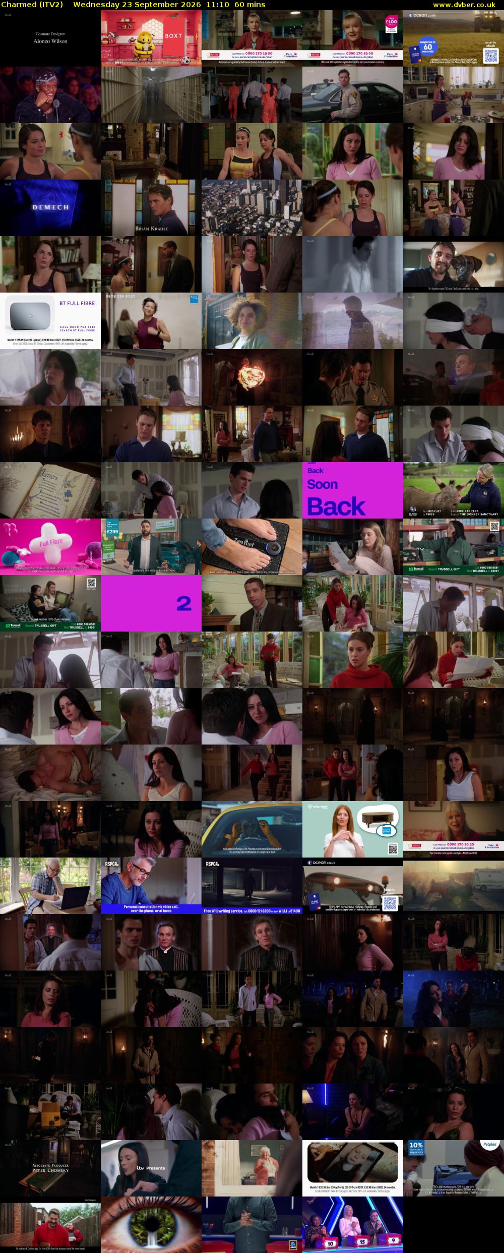 Charmed (ITV2) Wednesday 23 September 2026 11:10 - 12:10