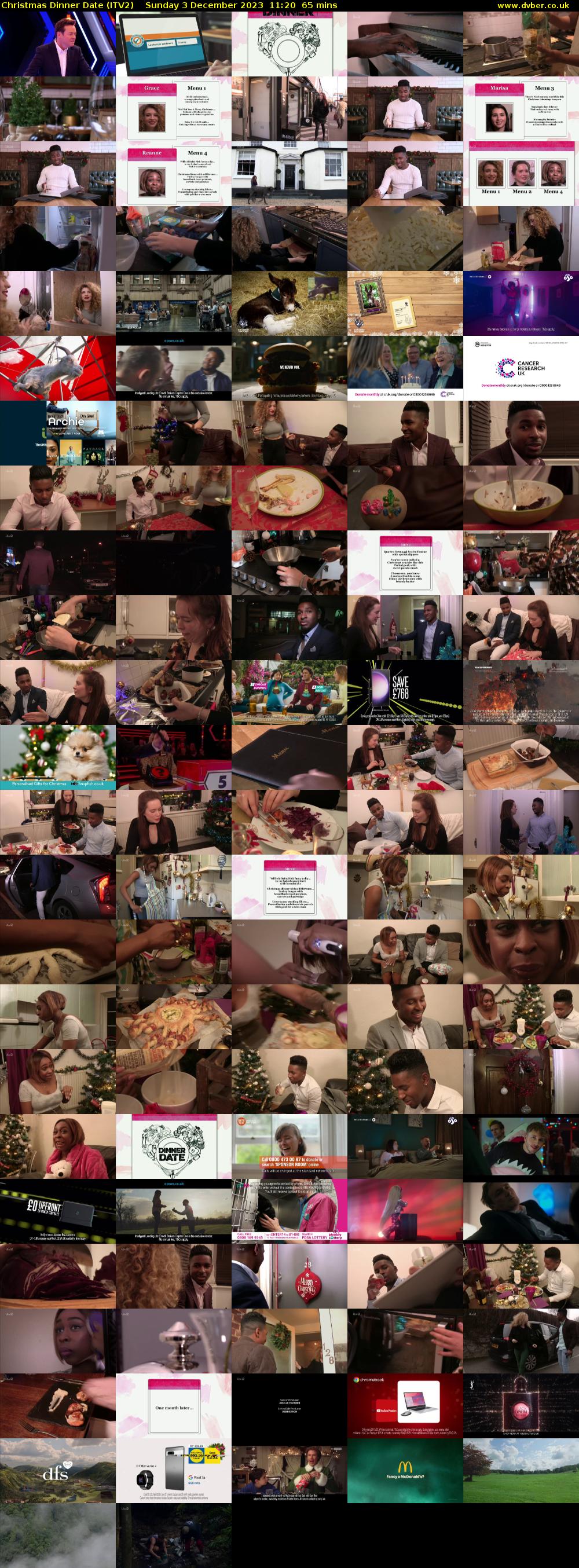 Christmas Dinner Date (ITV2) Sunday 3 December 2023 11:20 - 12:25