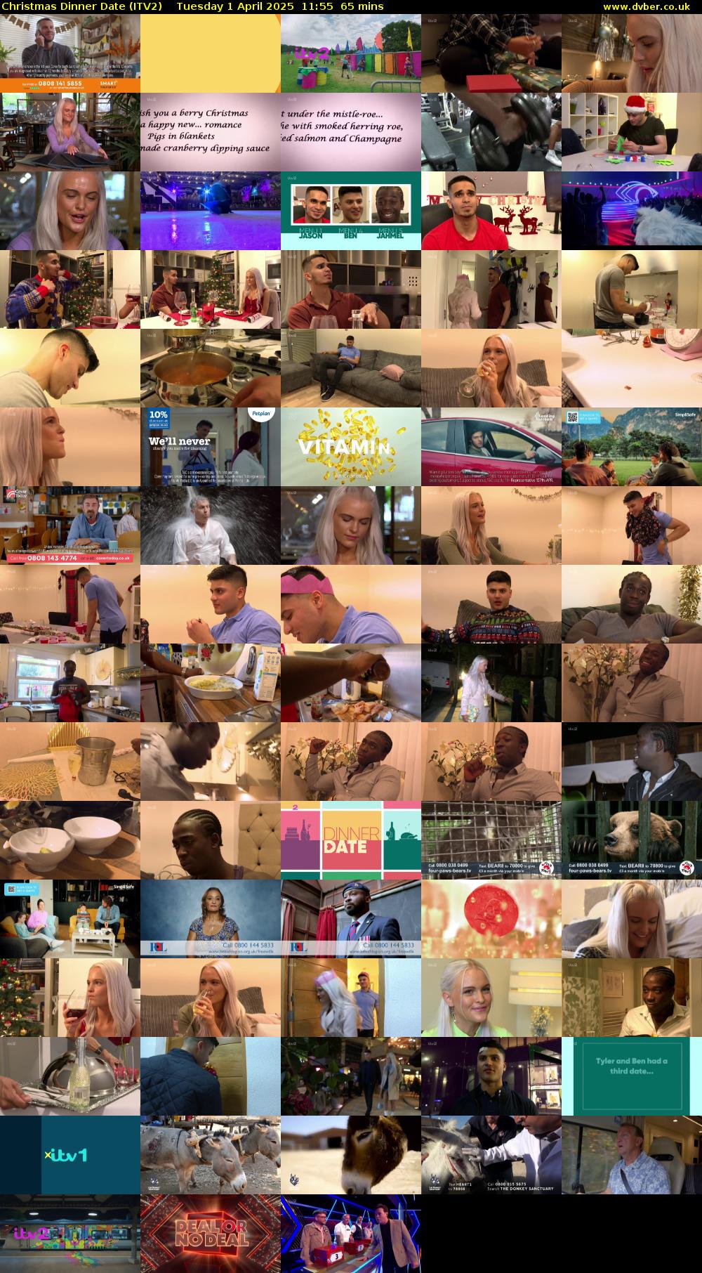 Christmas Dinner Date (ITV2) Tuesday 1 April 2025 11:55 - 13:00