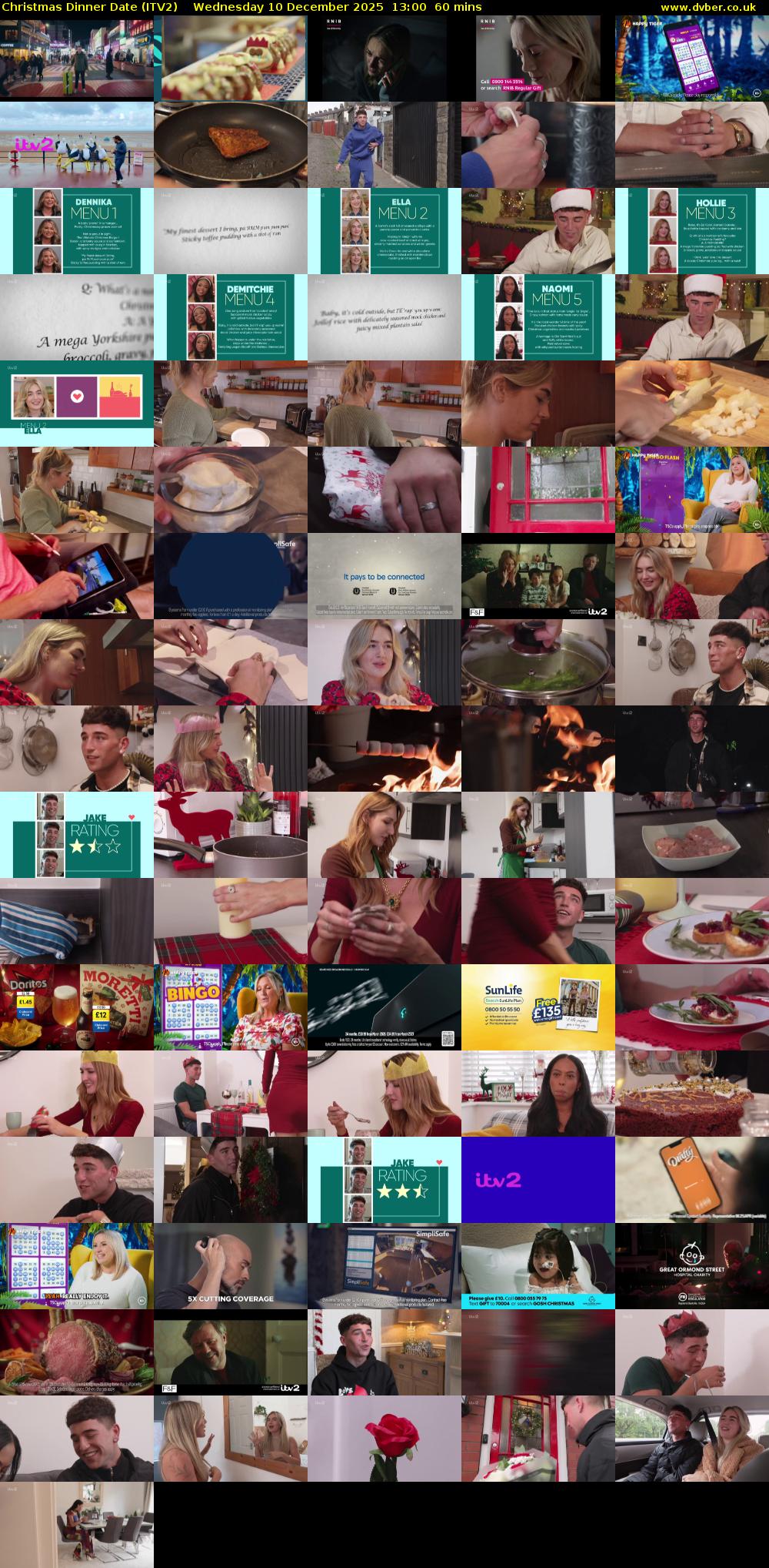 Christmas Dinner Date (ITV2) Wednesday 10 December 2025 13:00 - 14:00