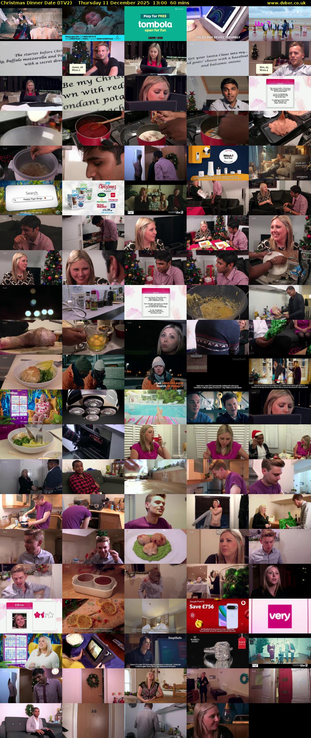 Christmas Dinner Date (ITV2) Thursday 11 December 2025 13:00 - 14:00