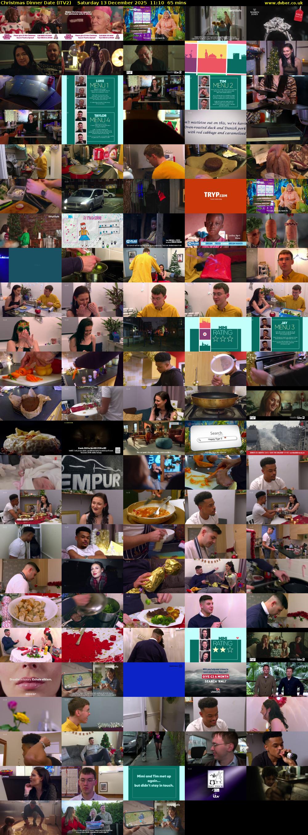 Christmas Dinner Date (ITV2) Saturday 13 December 2025 11:10 - 12:15