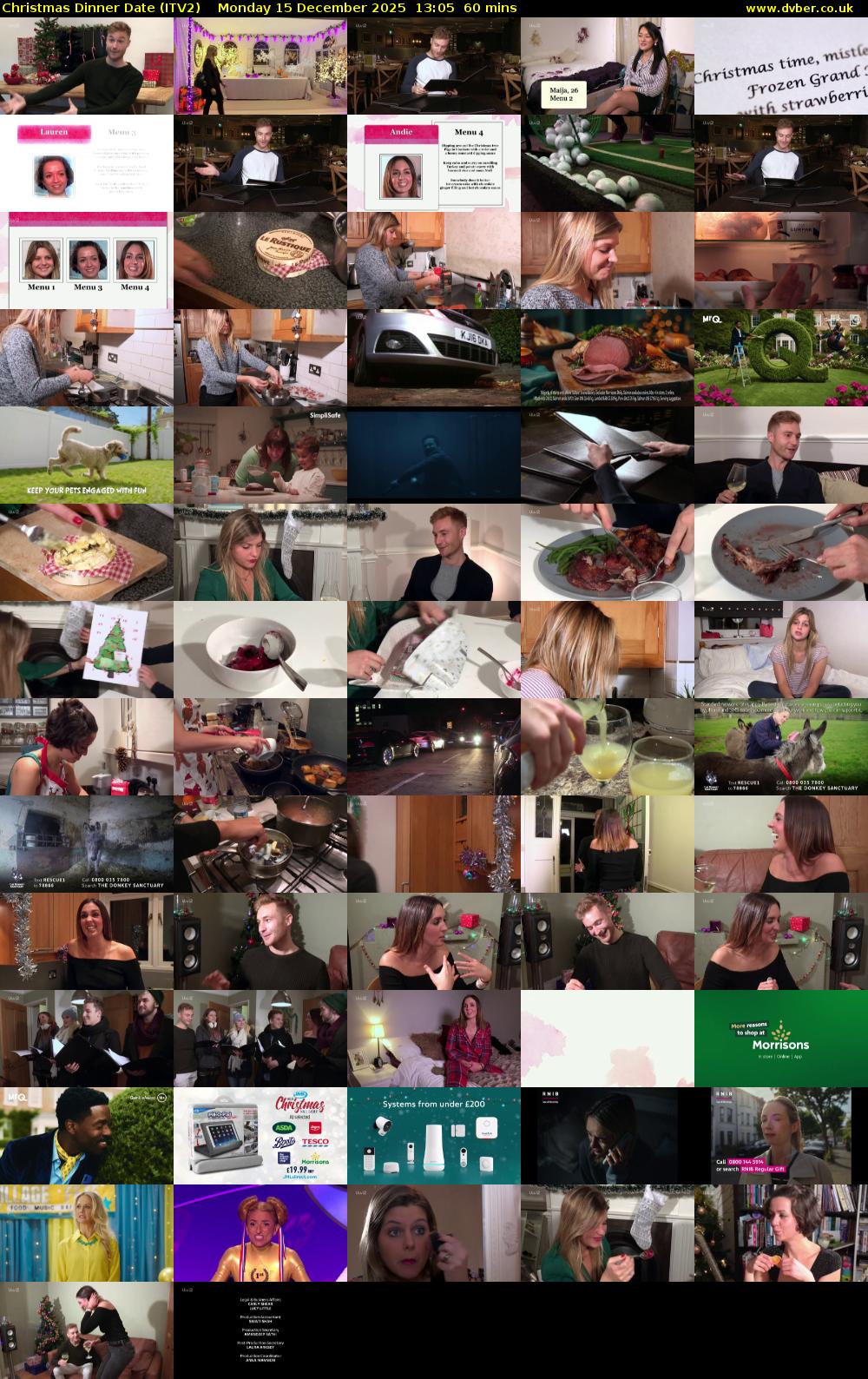 Christmas Dinner Date (ITV2) Monday 15 December 2025 13:05 - 14:05
