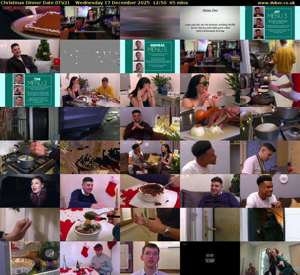 Christmas Dinner Date (ITV2) Wednesday 17 December 2025 12:50 - 13:55
