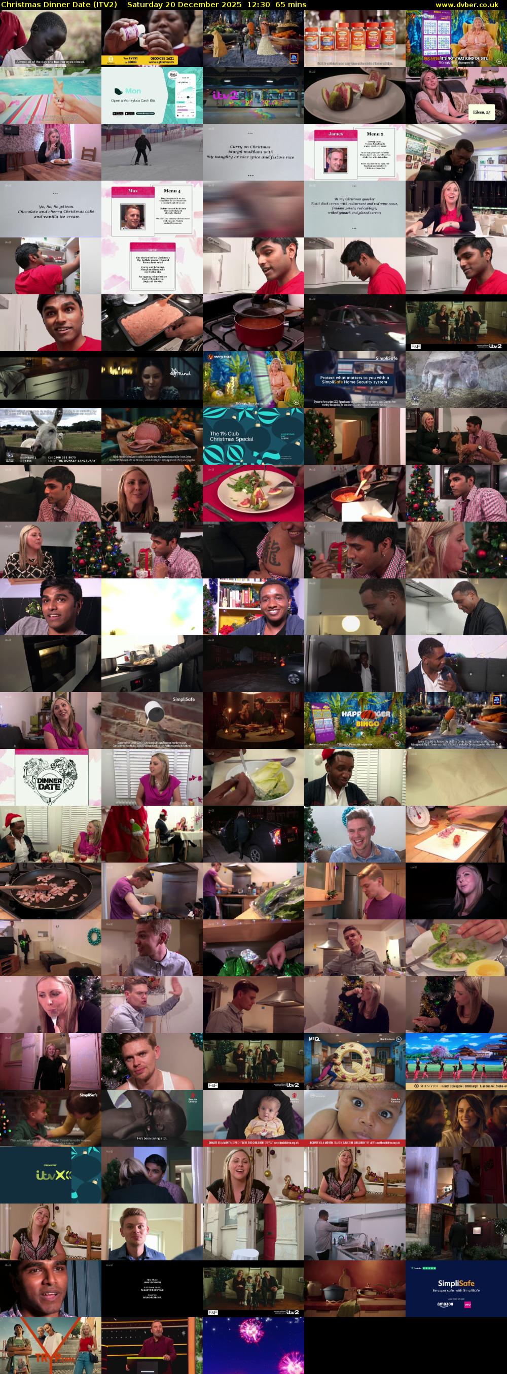 Christmas Dinner Date (ITV2) Saturday 20 December 2025 12:30 - 13:35
