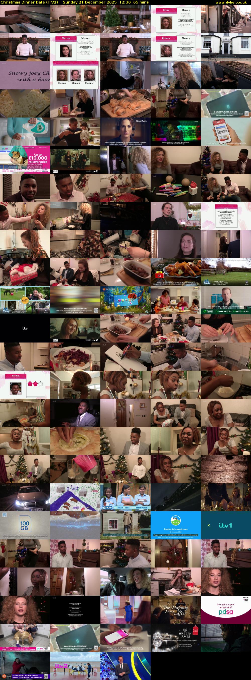 Christmas Dinner Date (ITV2) Sunday 21 December 2025 12:30 - 13:35