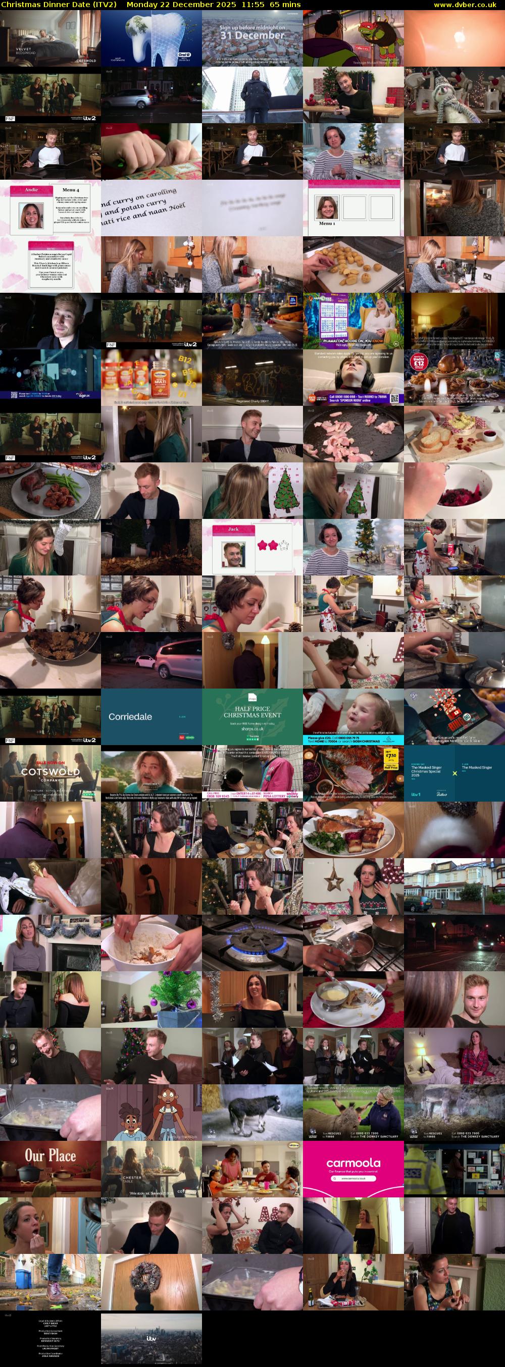 Christmas Dinner Date (ITV2) Monday 22 December 2025 11:55 - 13:00