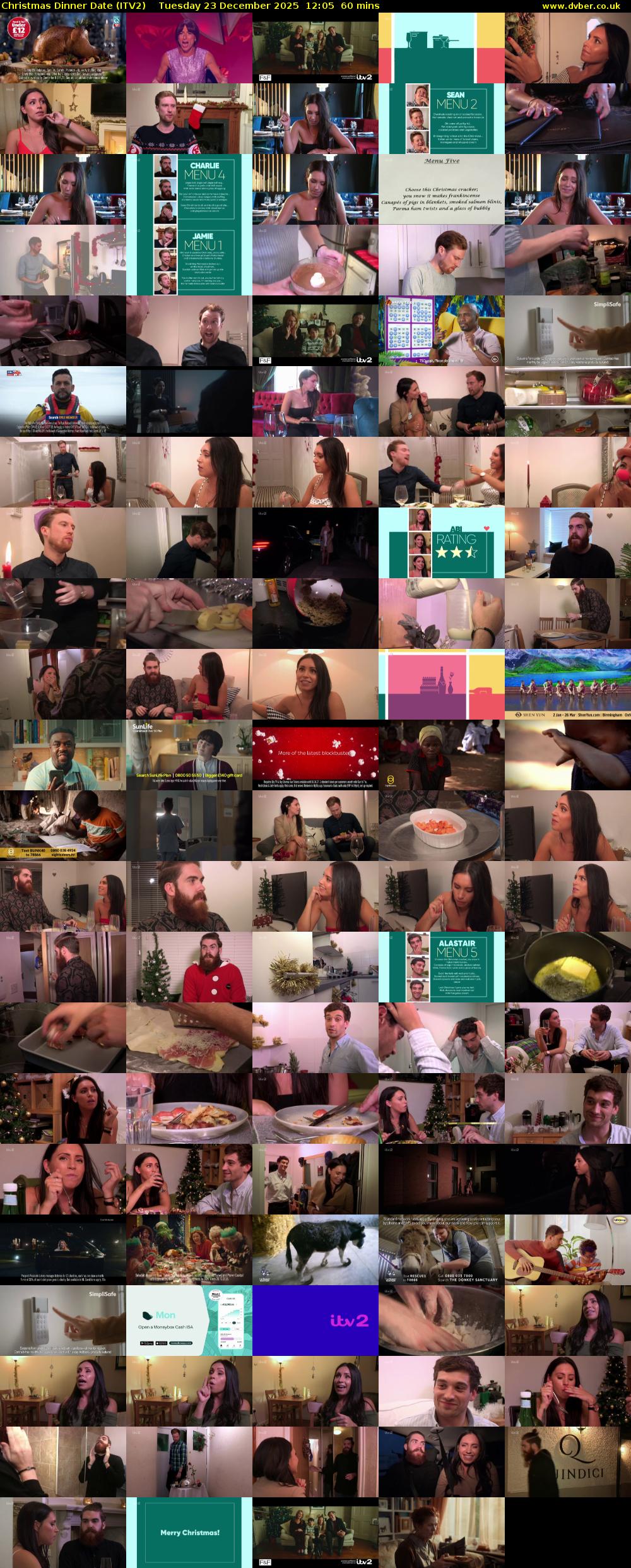 Christmas Dinner Date (ITV2) Tuesday 23 December 2025 12:05 - 13:05