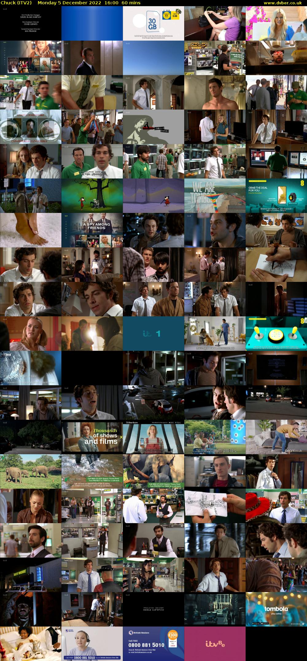 Chuck (ITV2) Monday 5 December 2022 16:00 - 17:00