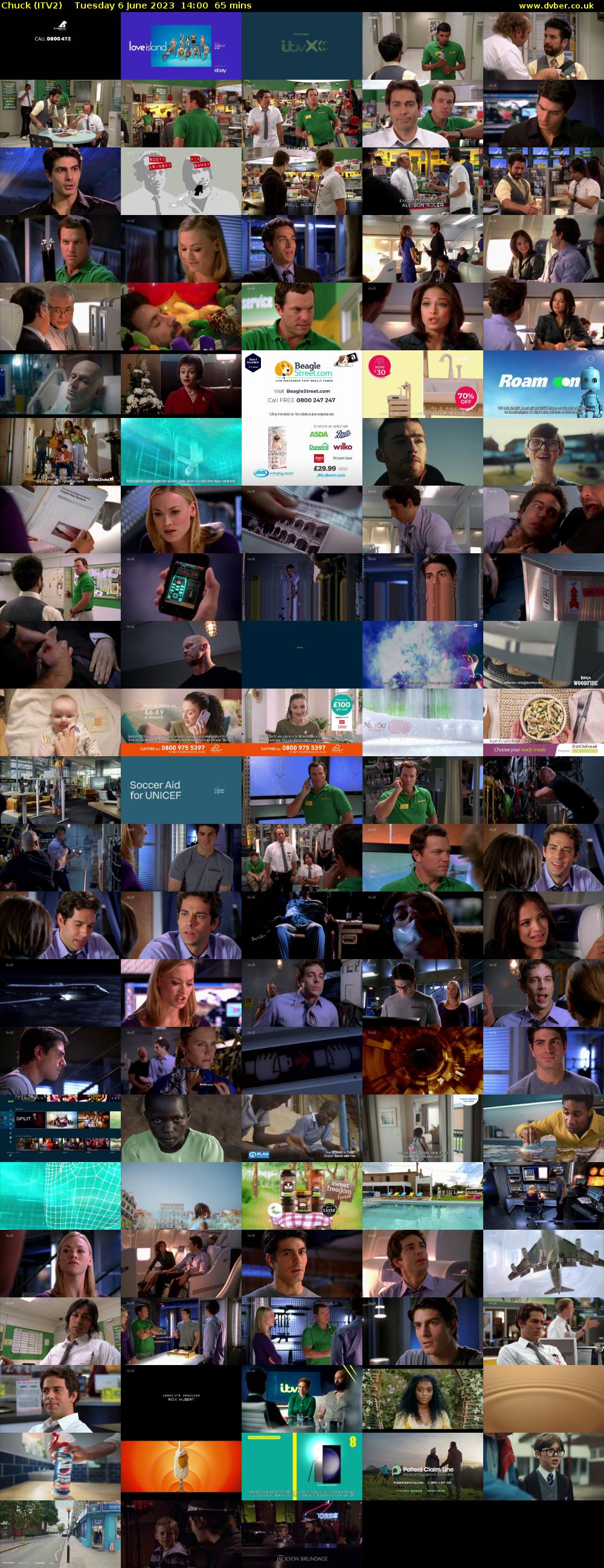 Chuck (ITV2) Tuesday 6 June 2023 14:00 - 15:05