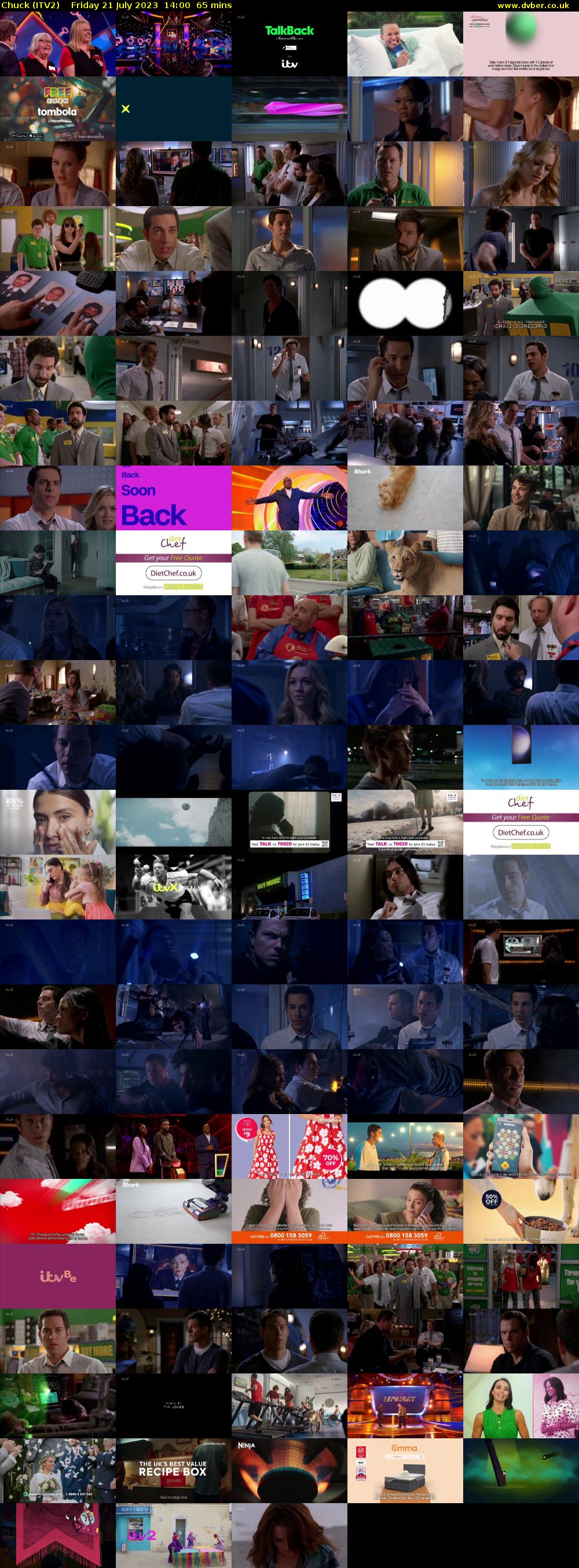 Chuck (ITV2) Friday 21 July 2023 14:00 - 15:05