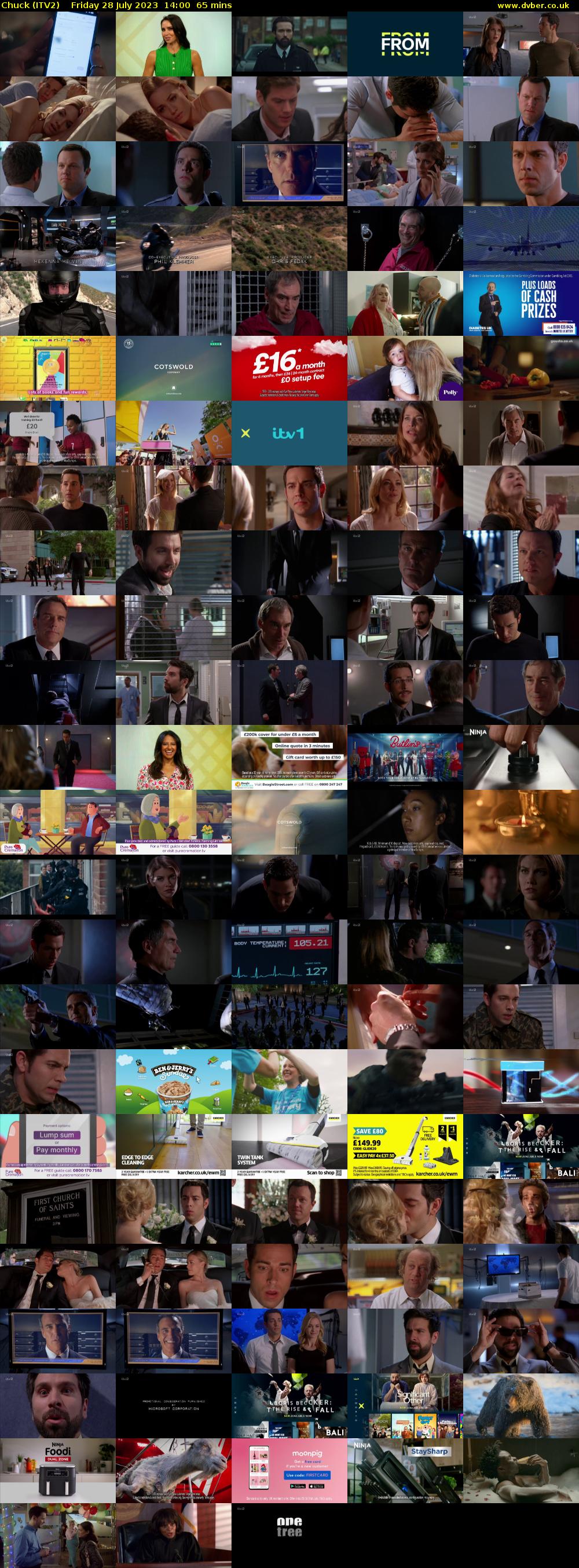 Chuck (ITV2) Friday 28 July 2023 14:00 - 15:05