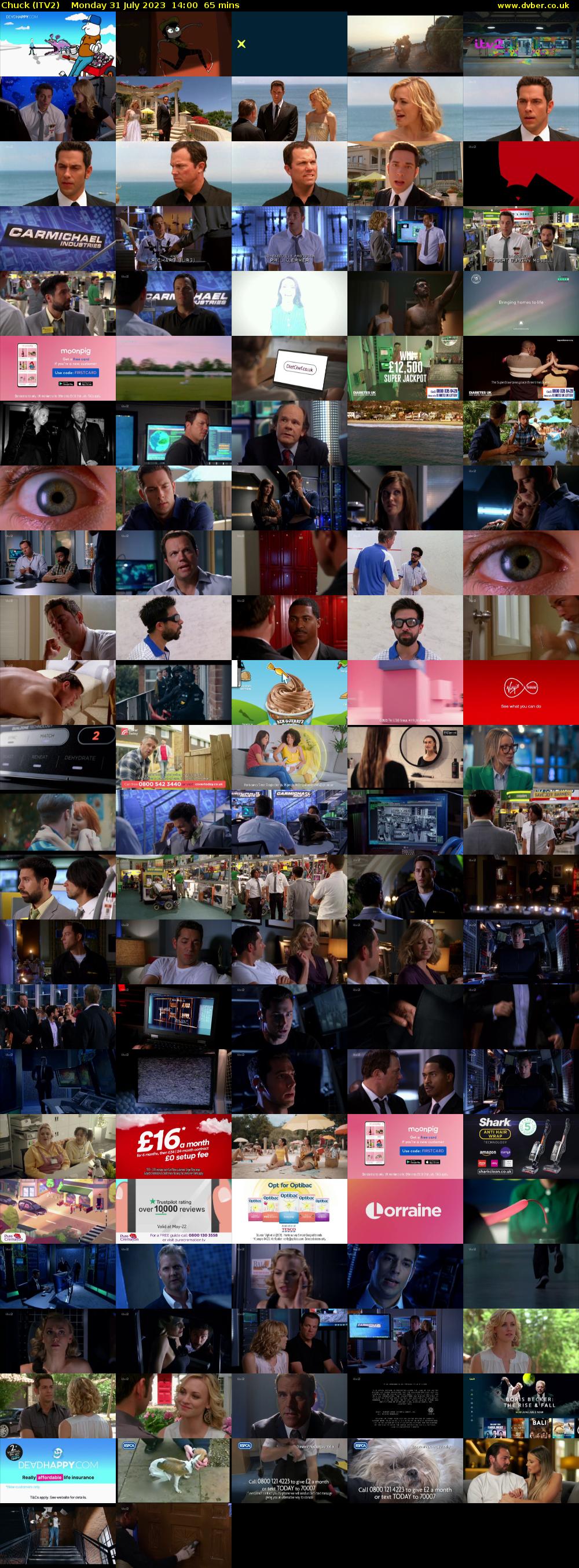 Chuck (ITV2) Monday 31 July 2023 14:00 - 15:05