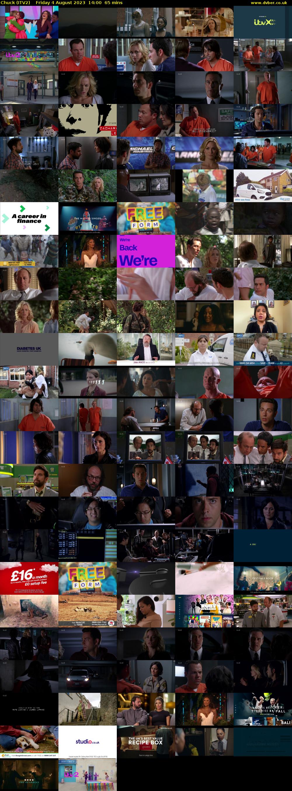 Chuck (ITV2) Friday 4 August 2023 14:00 - 15:05