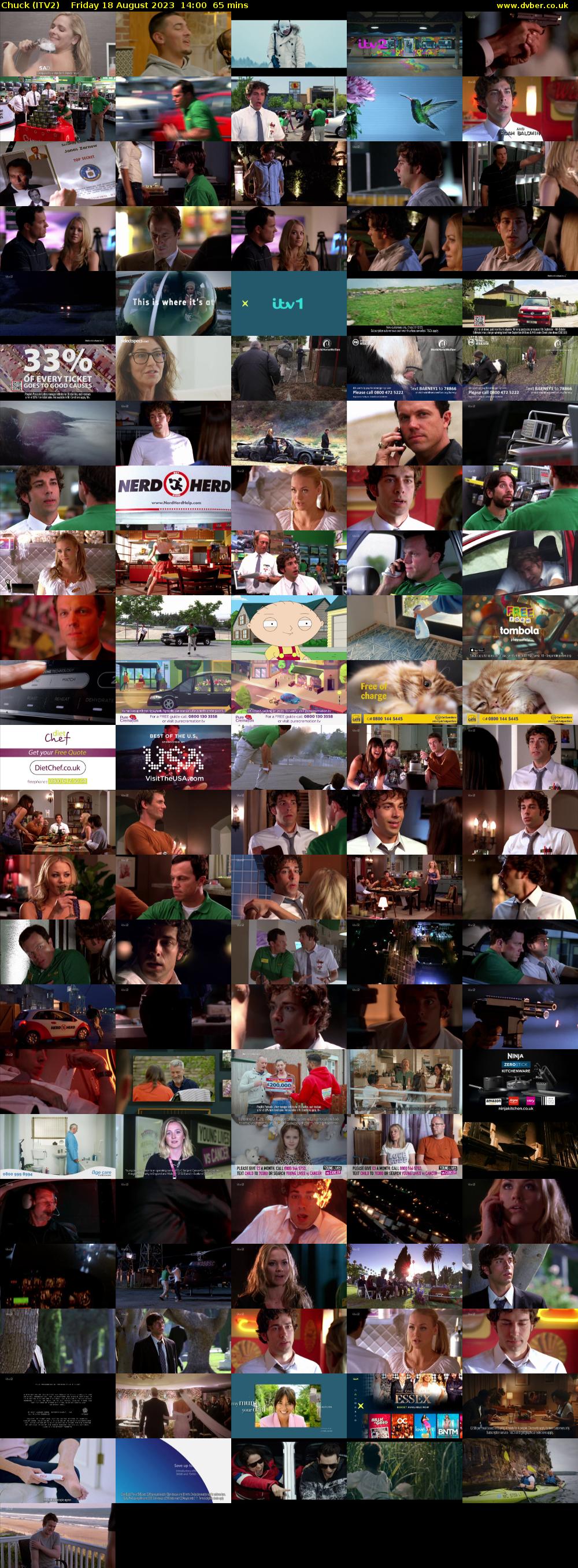 Chuck (ITV2) Friday 18 August 2023 14:00 - 15:05