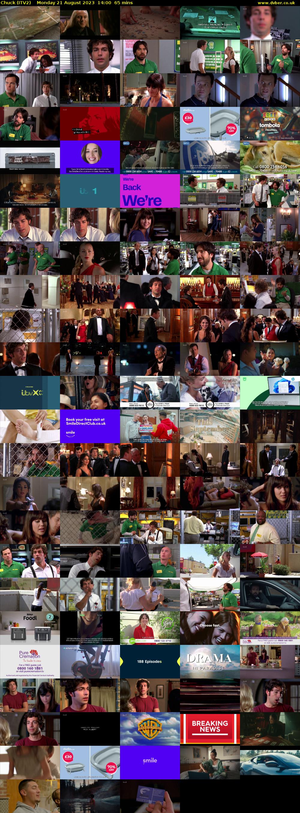 Chuck (ITV2) Monday 21 August 2023 14:00 - 15:05