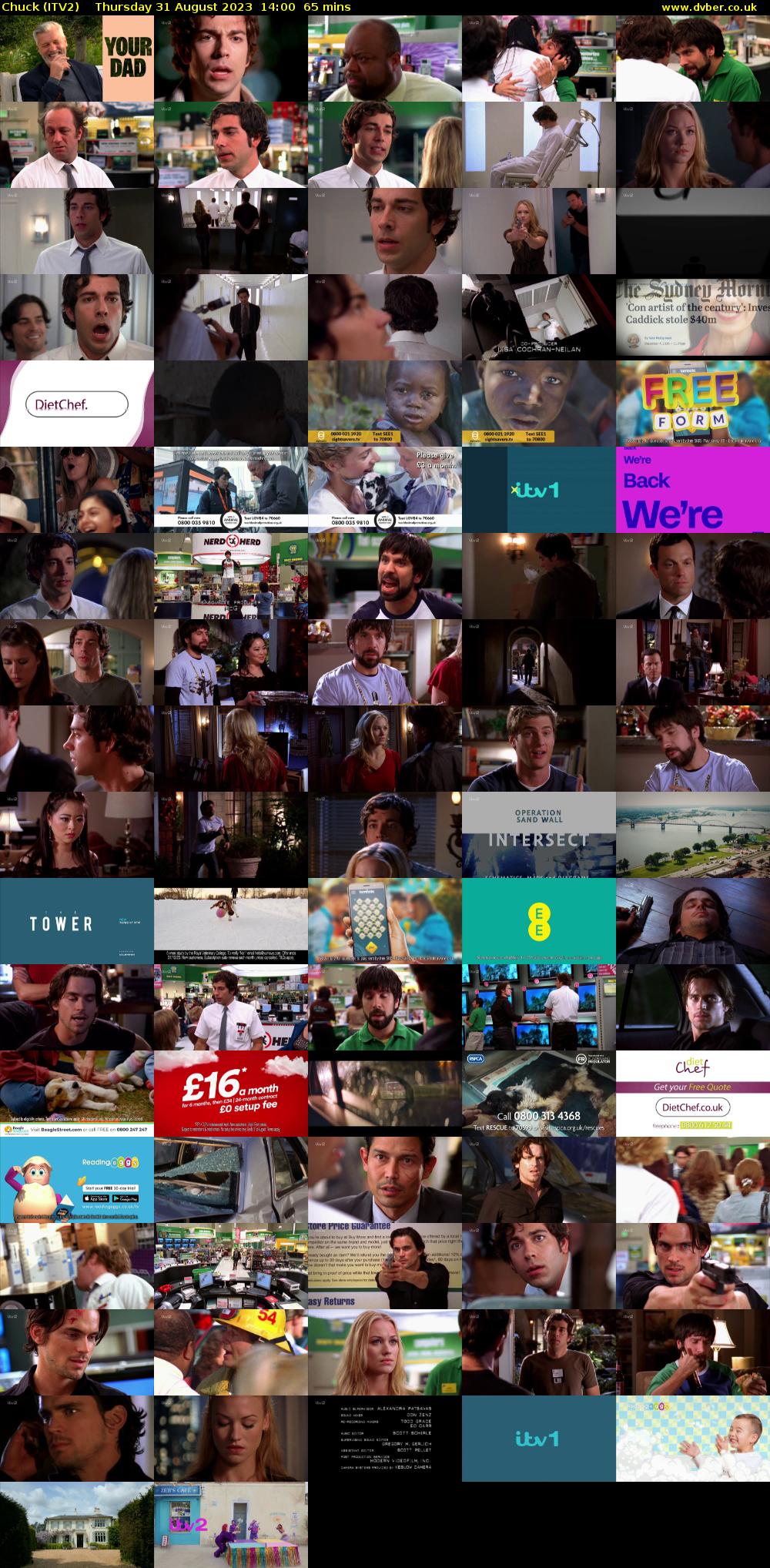 Chuck (ITV2) Thursday 31 August 2023 14:00 - 15:05