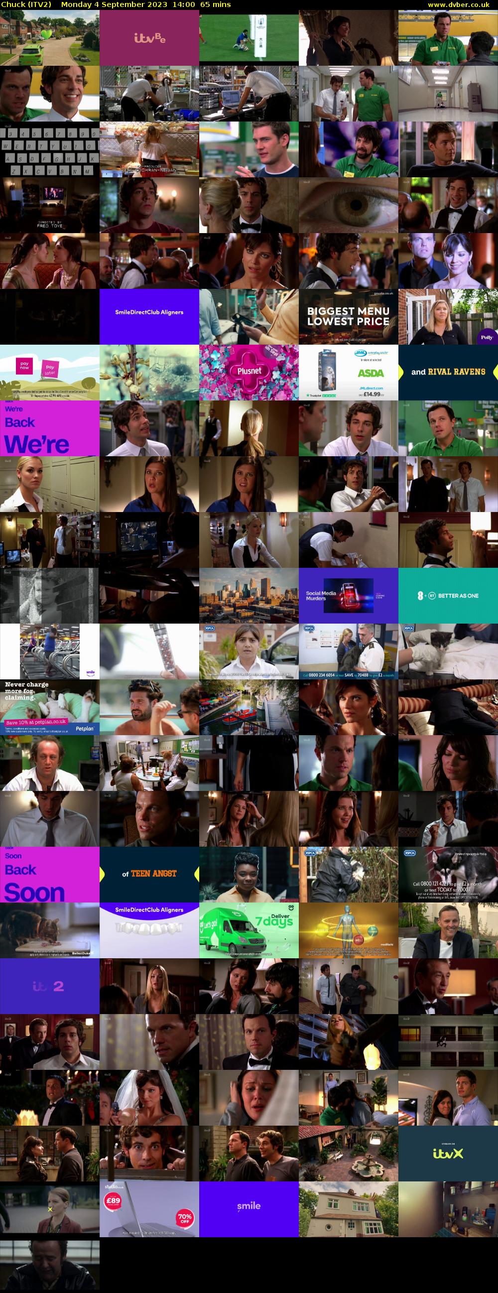 Chuck (ITV2) Monday 4 September 2023 14:00 - 15:05