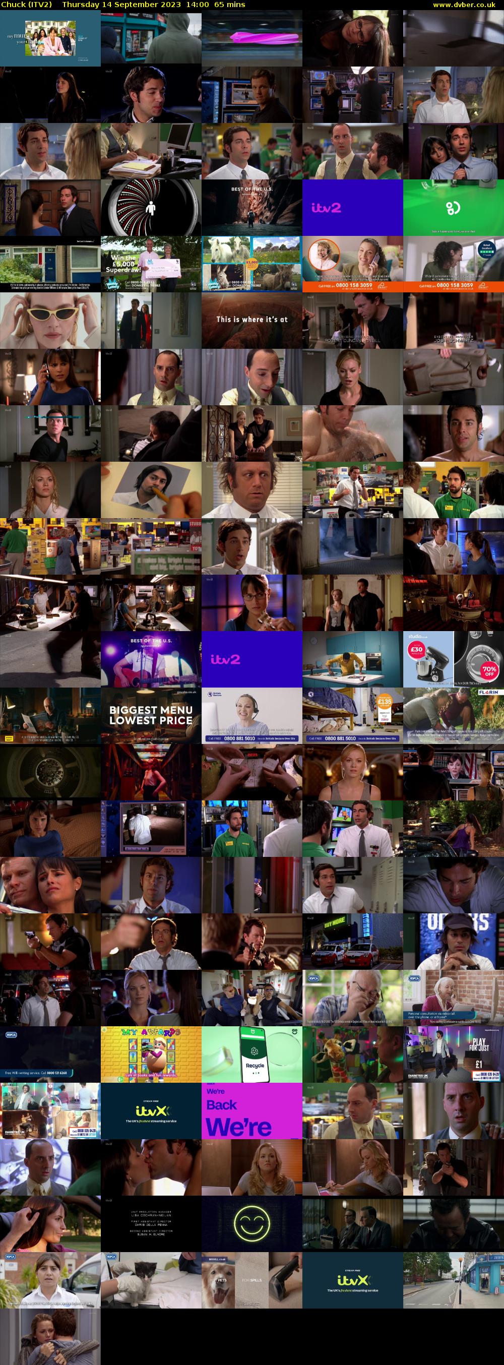 Chuck (ITV2) Thursday 14 September 2023 14:00 - 15:05