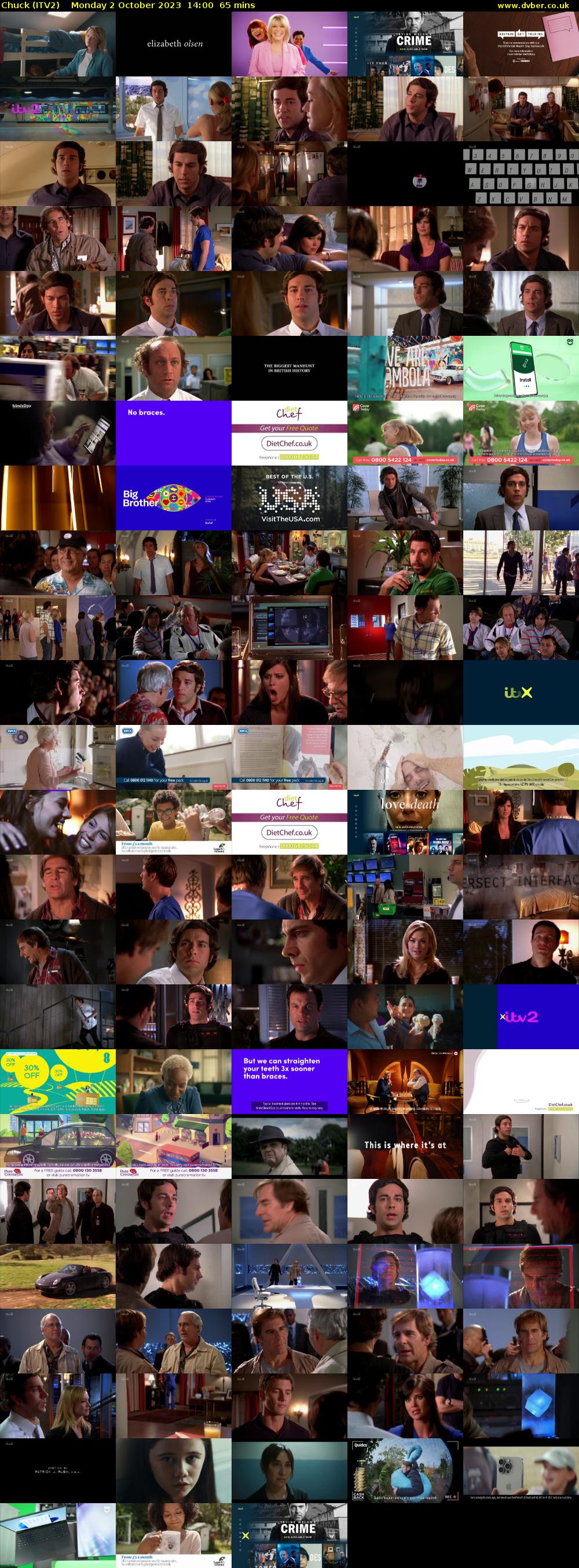 Chuck (ITV2) Monday 2 October 2023 14:00 - 15:05