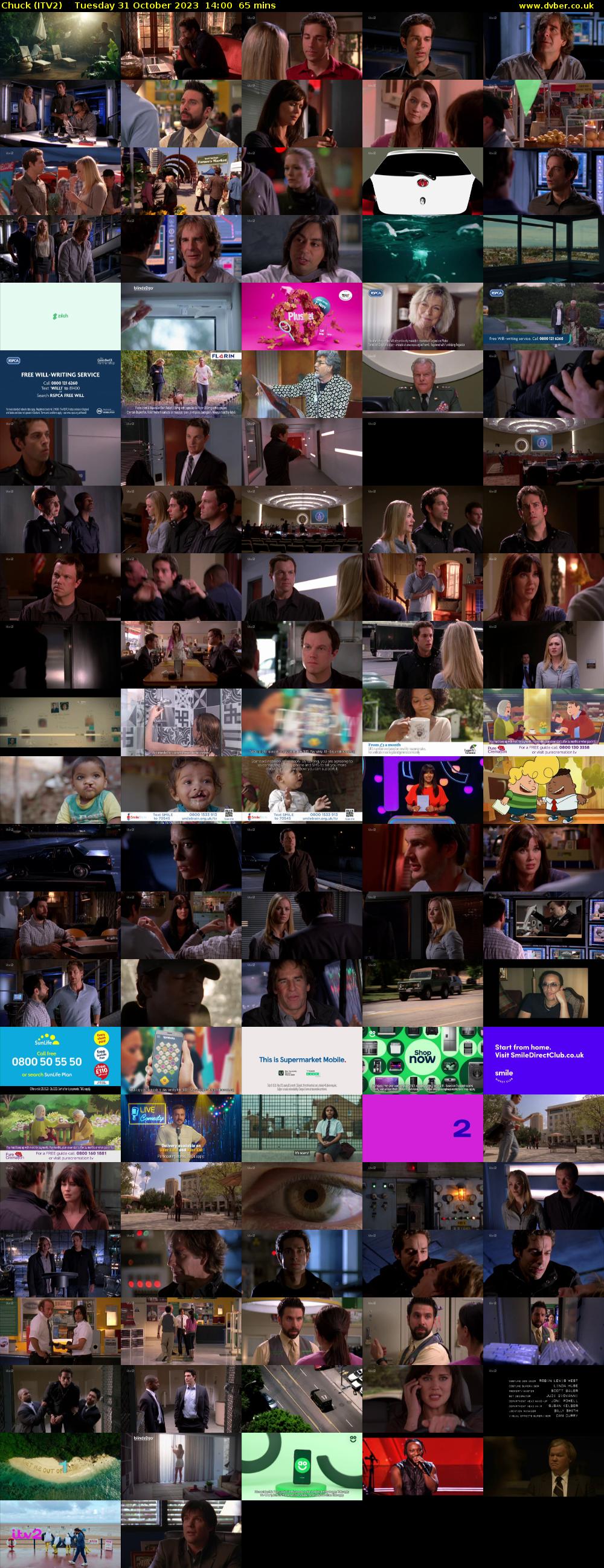 Chuck (ITV2) Tuesday 31 October 2023 14:00 - 15:05