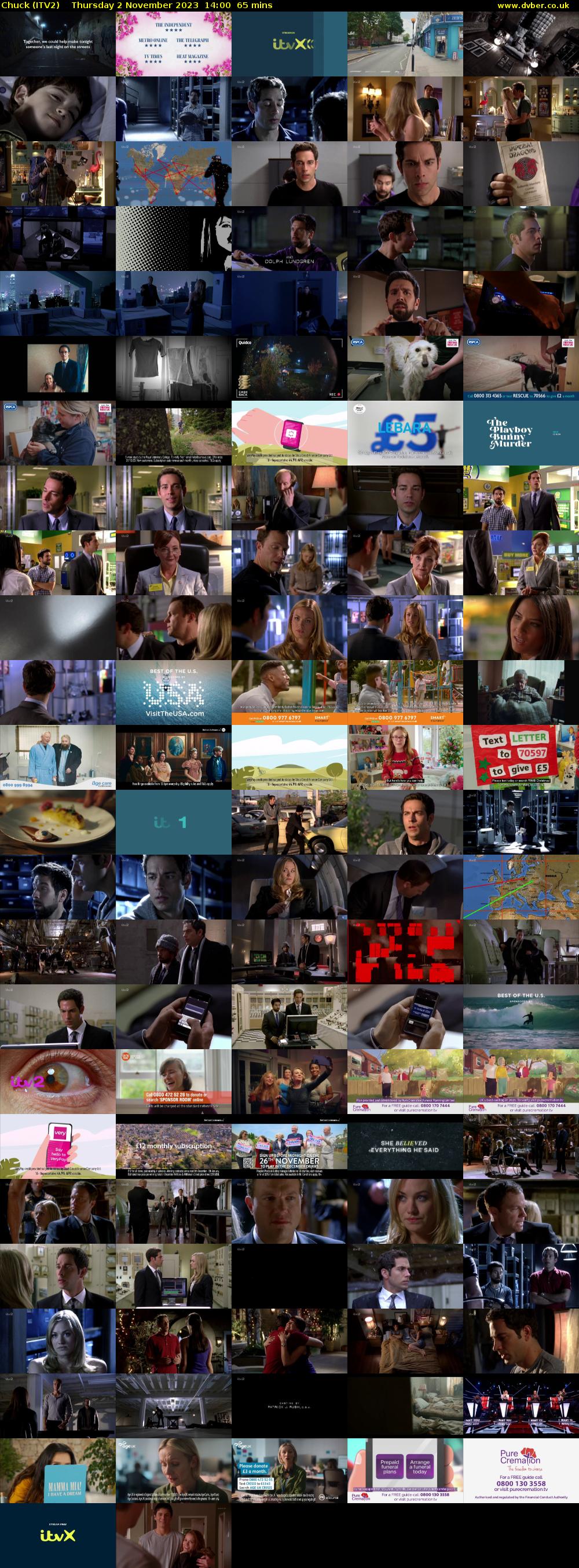 Chuck (ITV2) Thursday 2 November 2023 14:00 - 15:05