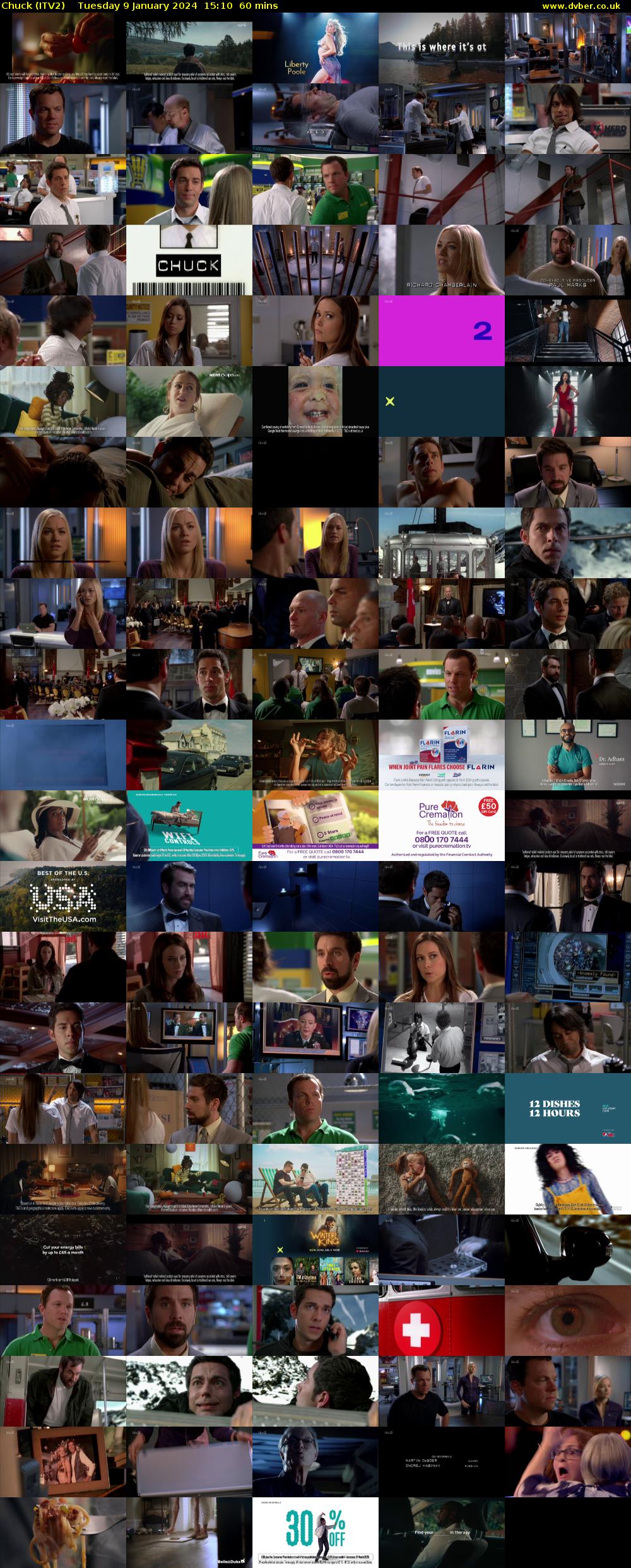 Chuck (ITV2) Tuesday 9 January 2024 15:10 - 16:10