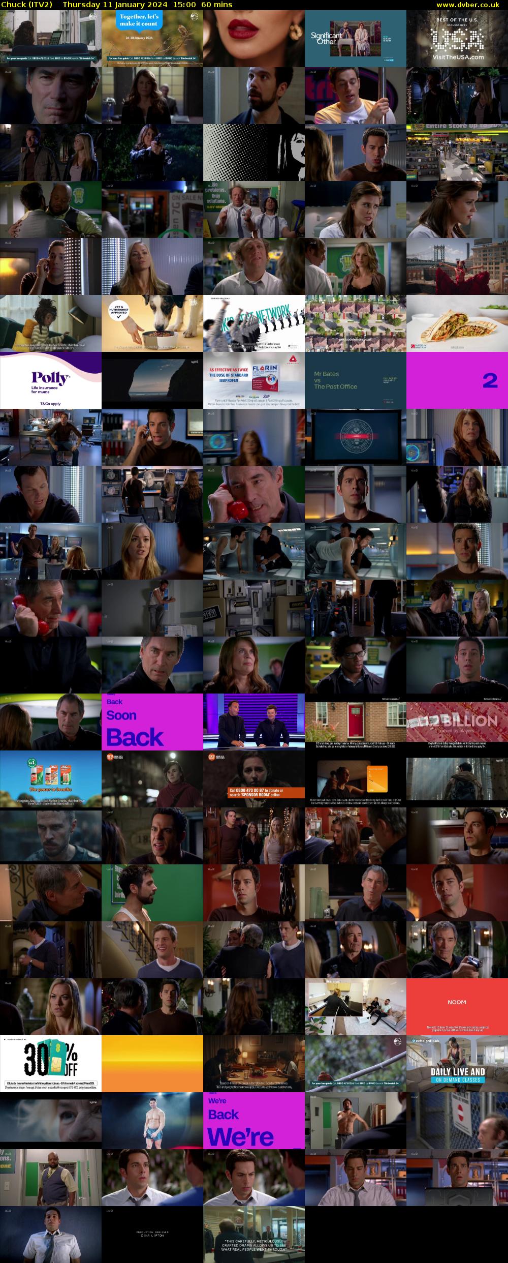 Chuck (ITV2) Thursday 11 January 2024 15:00 - 16:00