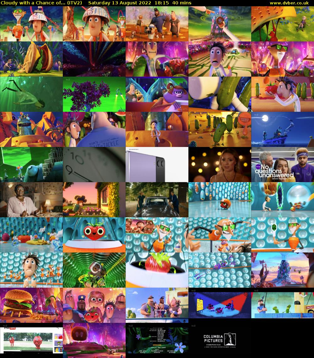 Cloudy with a Chance of... (ITV2) Saturday 13 August 2022 18:15 - 18:55