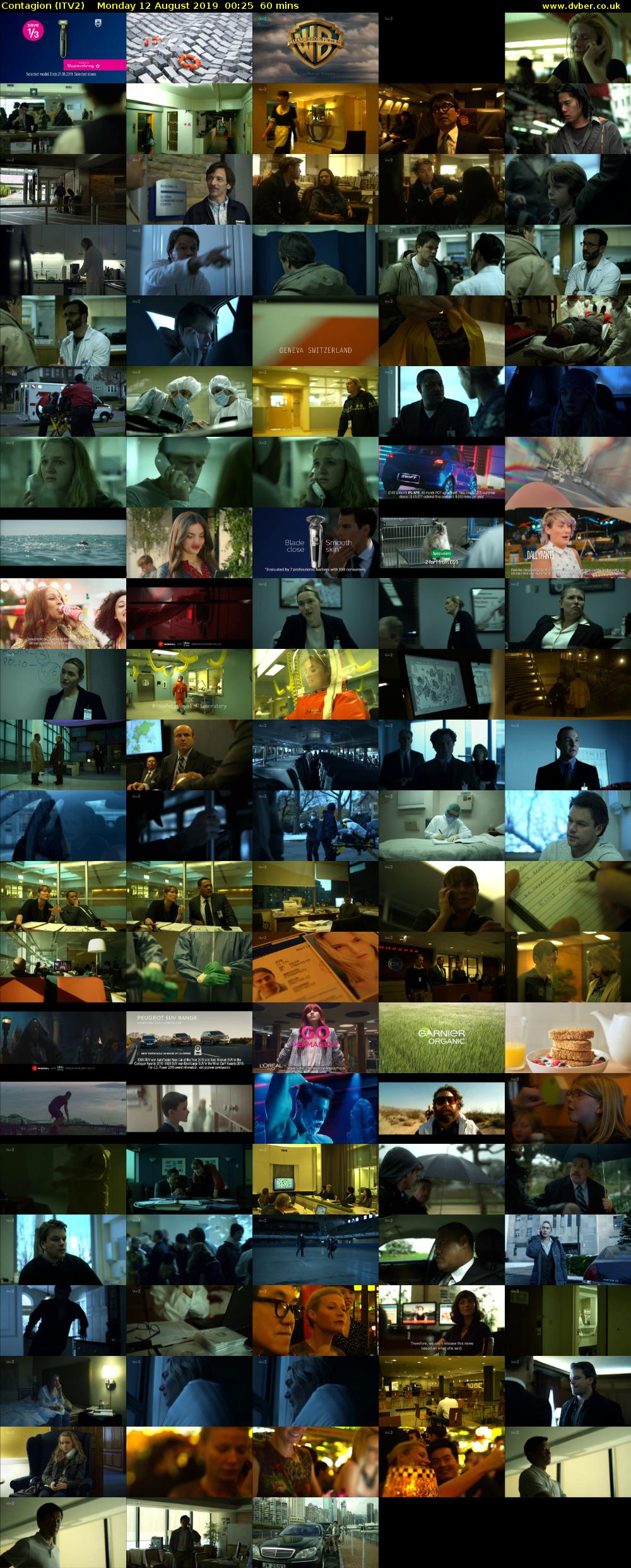 Contagion (ITV2) Monday 12 August 2019 00:25 - 01:25