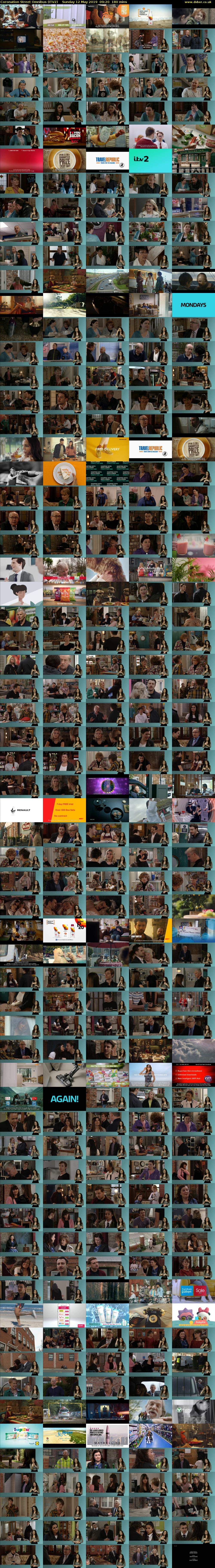 Coronation Street Omnibus (ITV2) Sunday 12 May 2019 09:20 - 12:20