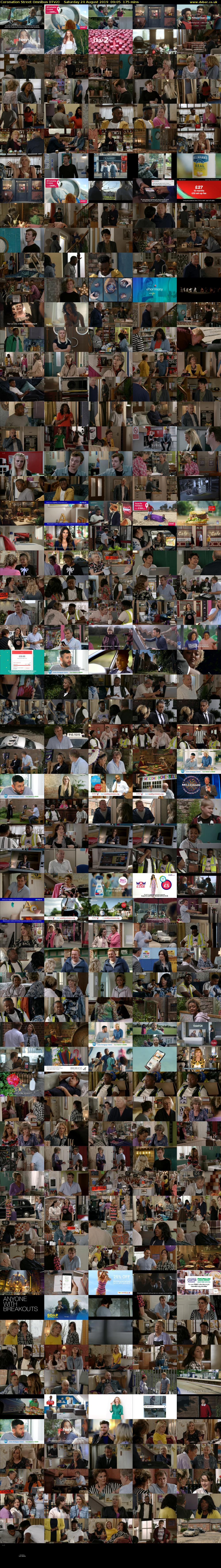 Coronation Street Omnibus (ITV2) Saturday 24 August 2019 09:05 - 12:00