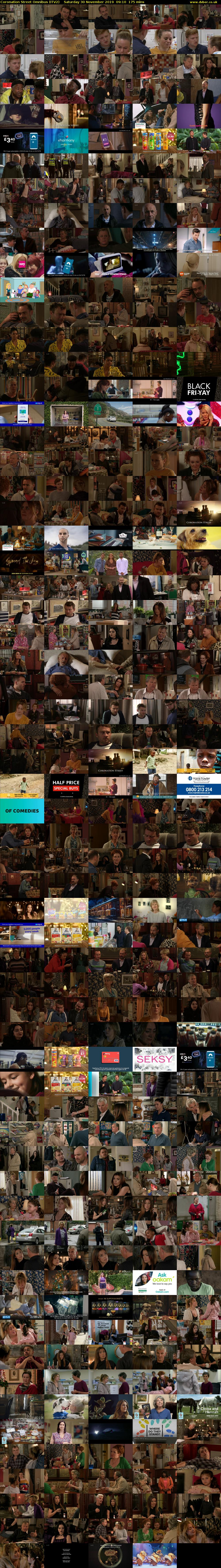 Coronation Street Omnibus (ITV2) Saturday 30 November 2019 09:10 - 12:05