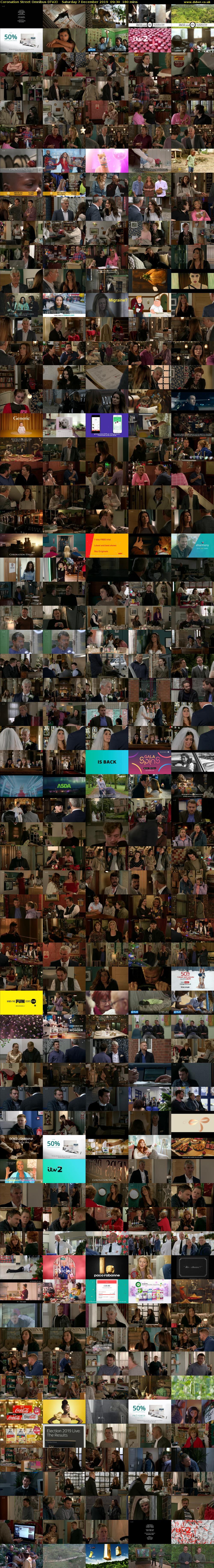 Coronation Street Omnibus (ITV2) Saturday 7 December 2019 09:30 - 12:30