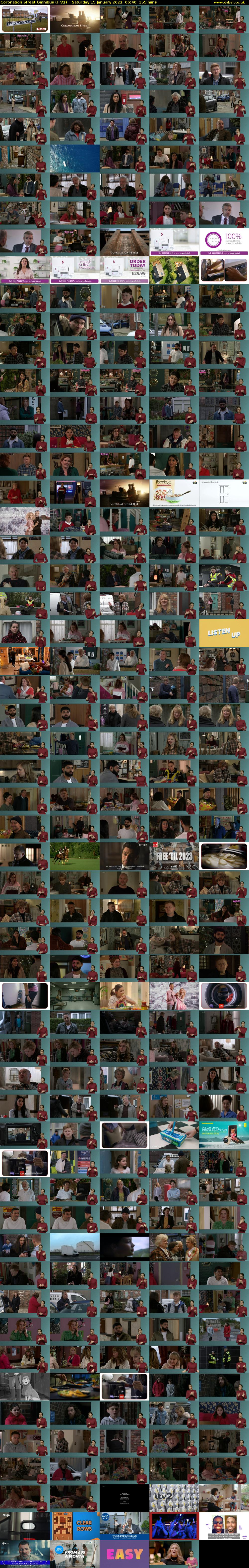 Coronation Street Omnibus (ITV2) Saturday 15 January 2022 06:40 - 09:15