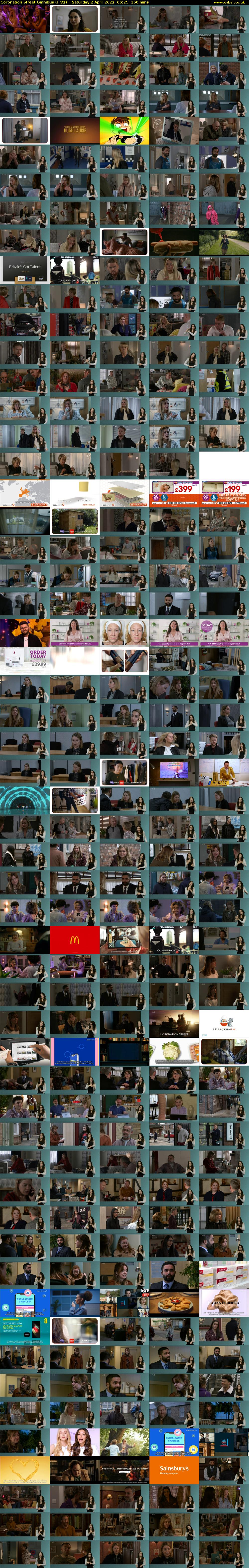 Coronation Street Omnibus (ITV2) Saturday 2 April 2022 06:25 - 09:05