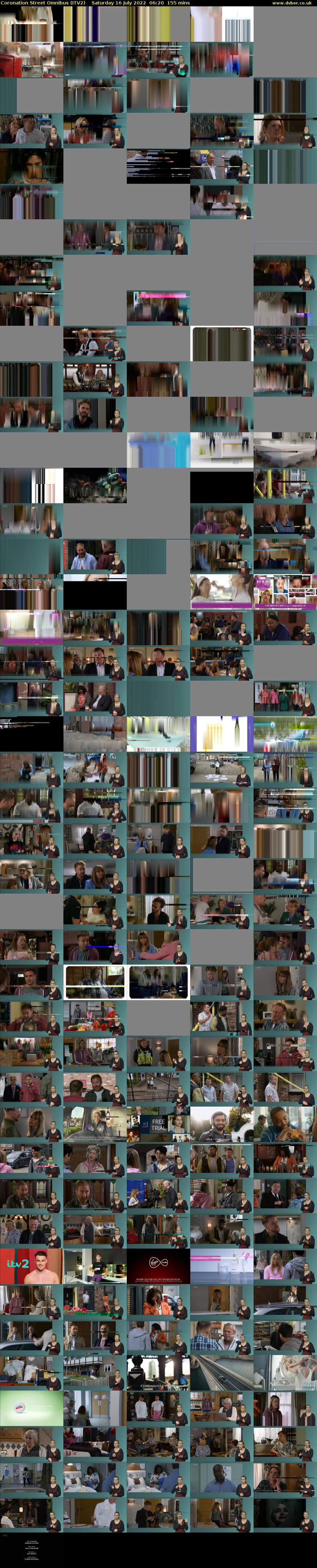 Coronation Street Omnibus (ITV2) Saturday 16 July 2022 06:20 - 08:55