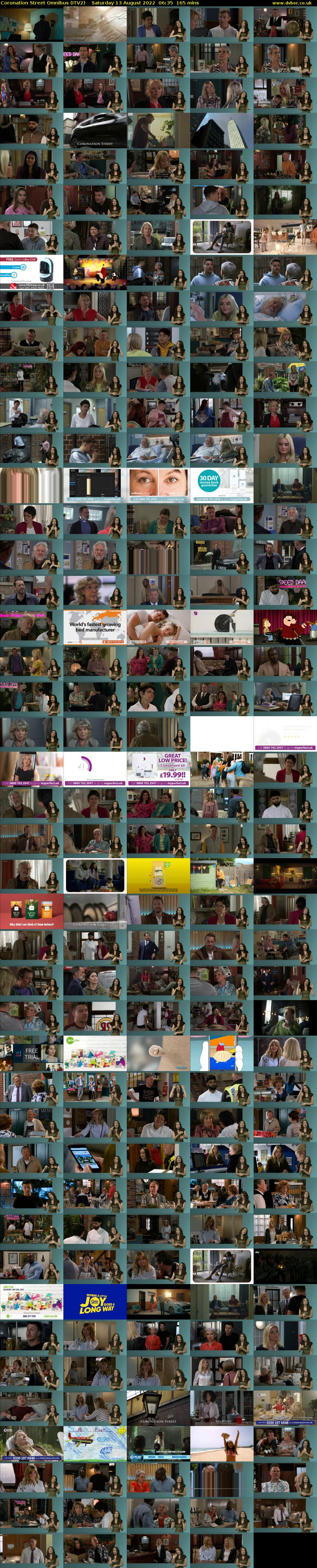 Coronation Street Omnibus (ITV2) Saturday 13 August 2022 06:35 - 09:20
