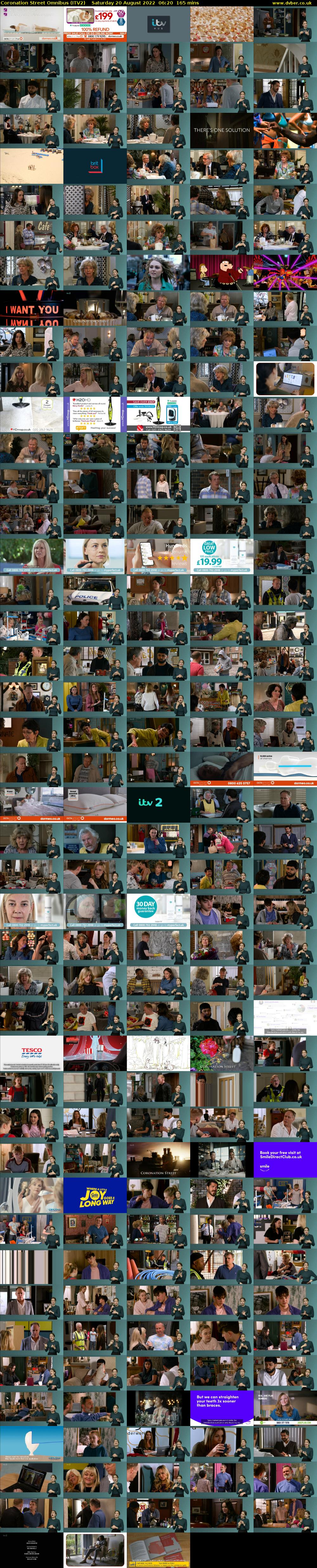 Coronation Street Omnibus (ITV2) Saturday 20 August 2022 06:20 - 09:05