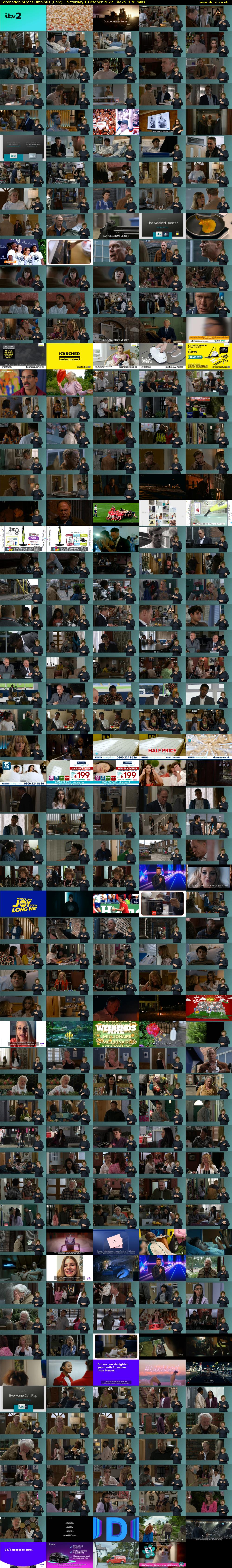 Coronation Street Omnibus (ITV2) Saturday 1 October 2022 06:25 - 09:15