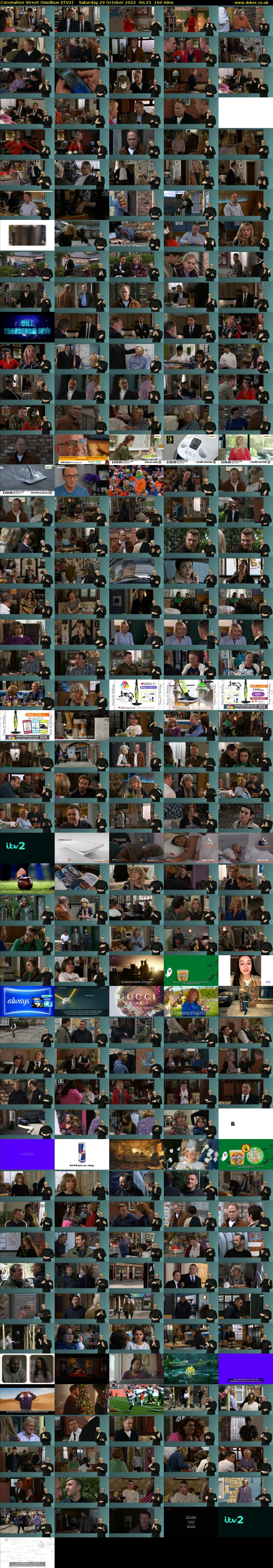 Coronation Street Omnibus (ITV2) Saturday 29 October 2022 06:25 - 09:05