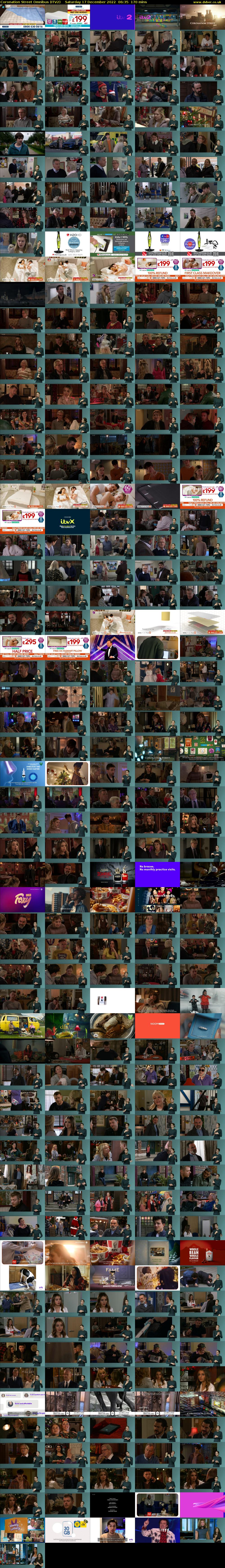 Coronation Street Omnibus (ITV2) Saturday 17 December 2022 06:35 - 09:25
