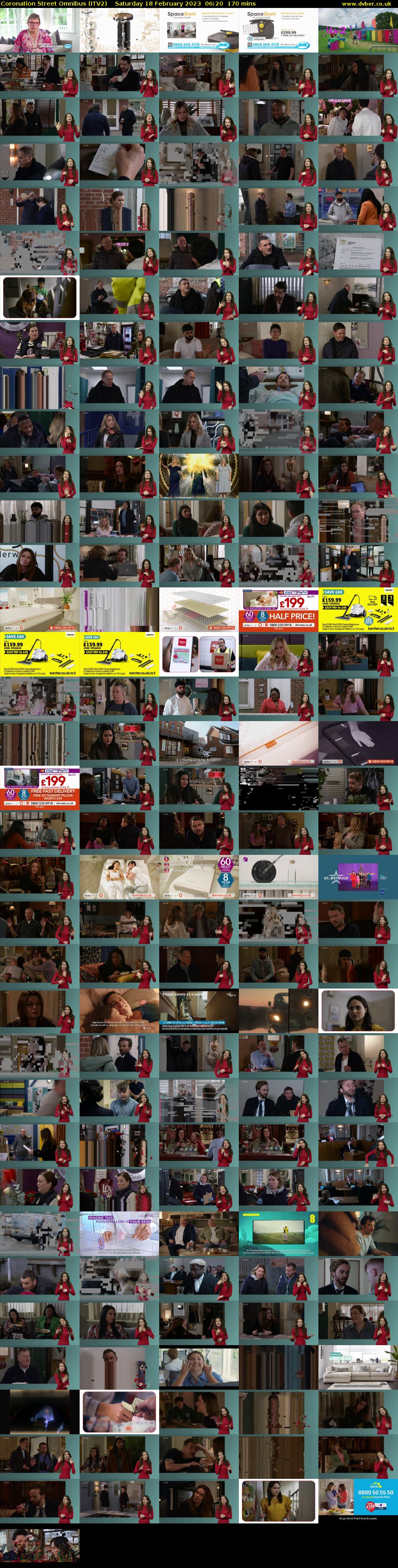 Coronation Street Omnibus (ITV2) Saturday 18 February 2023 06:20 - 09:10