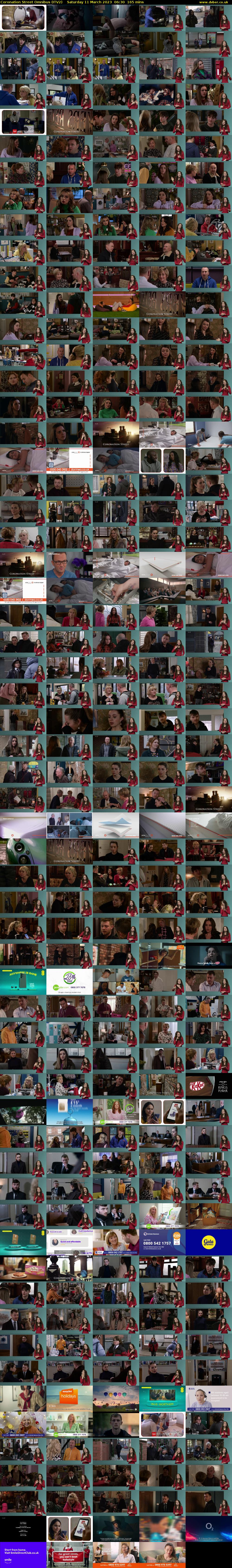 Coronation Street Omnibus (ITV2) Saturday 11 March 2023 06:30 - 09:15