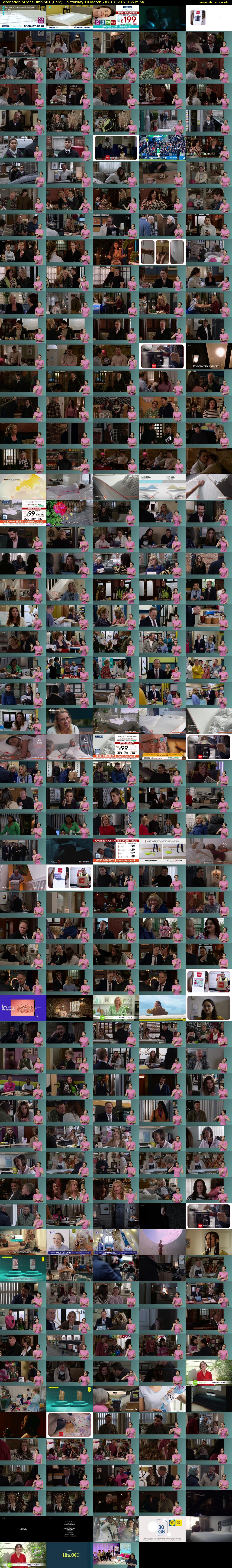 Coronation Street Omnibus (ITV2) Saturday 18 March 2023 06:15 - 09:00