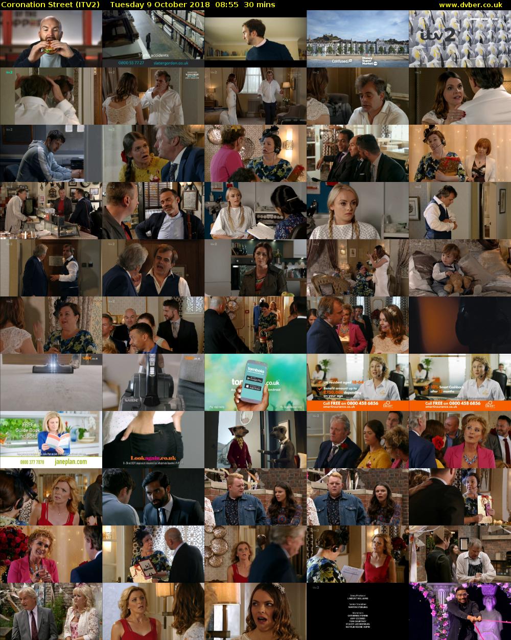 Coronation Street (ITV2) Tuesday 9 October 2018 08:55 - 09:25