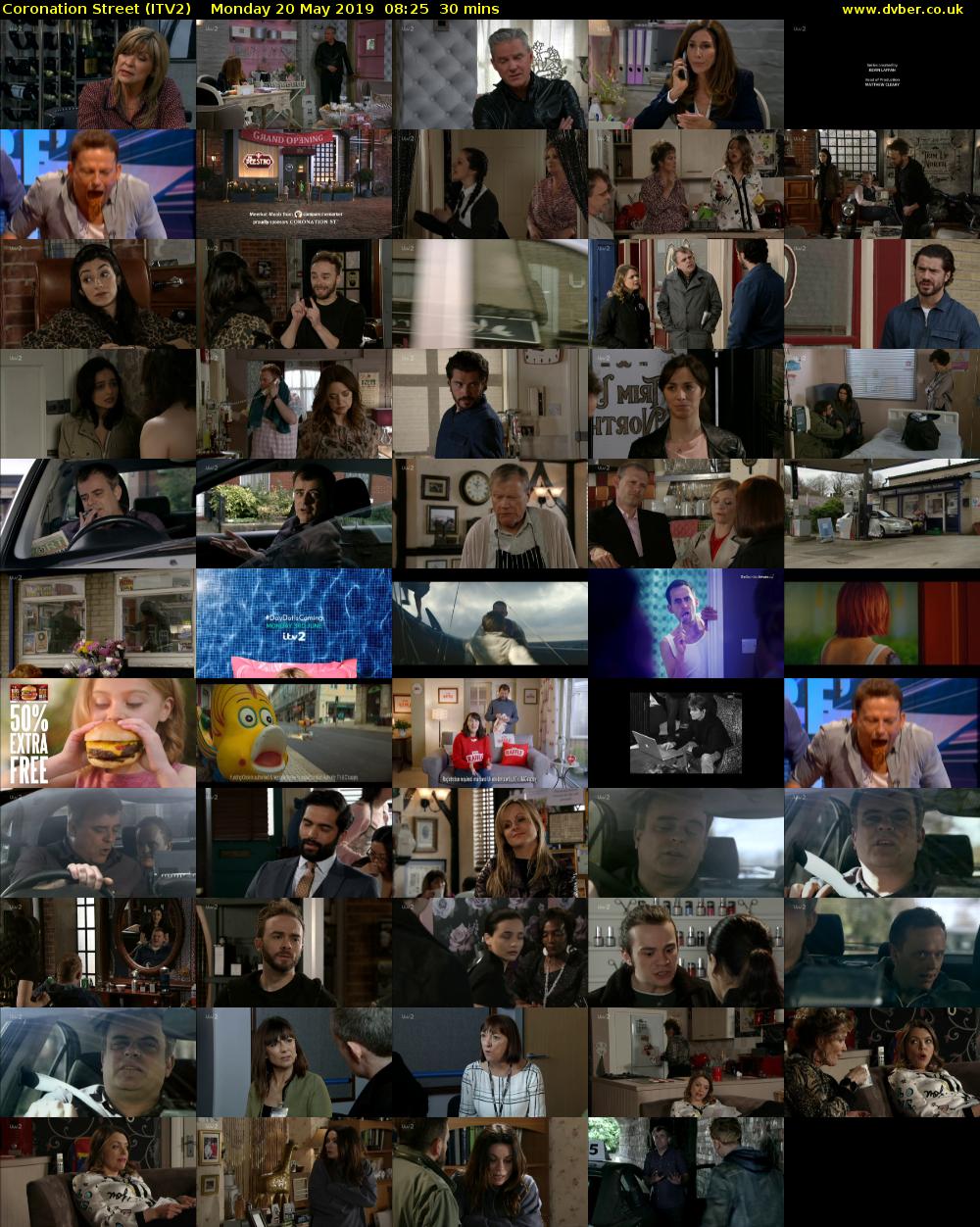 Coronation Street (ITV2) Monday 20 May 2019 08:25 - 08:55