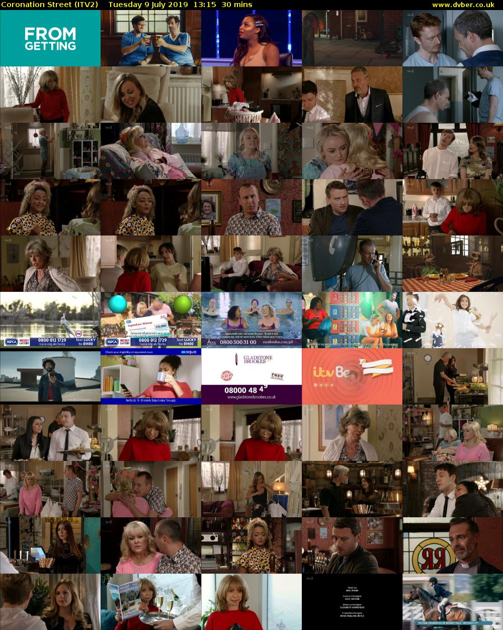Coronation Street (ITV2) Tuesday 9 July 2019 13:15 - 13:45