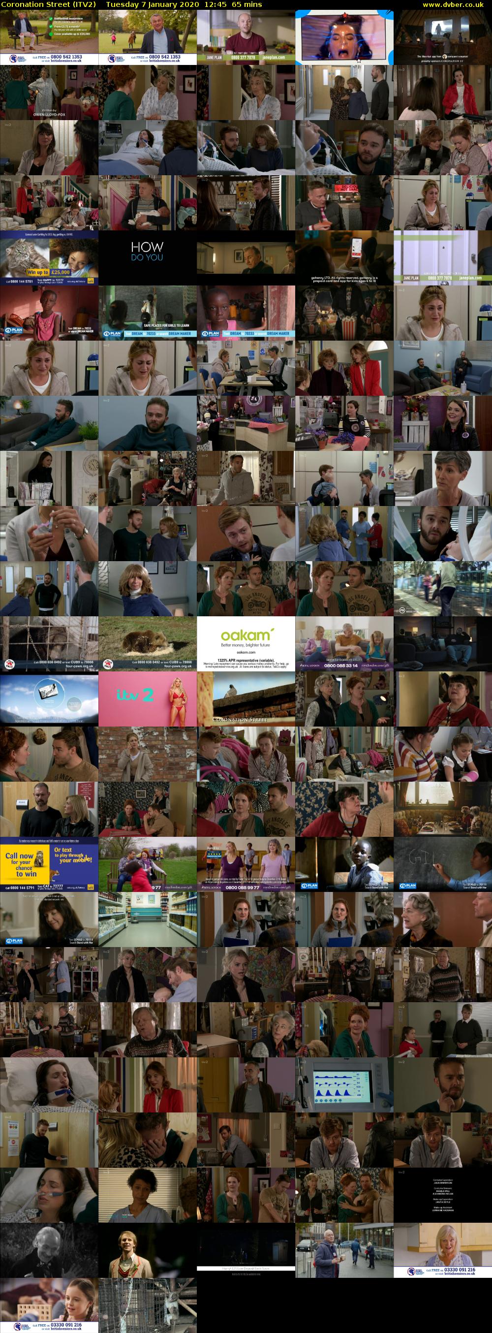 Coronation Street (ITV2) Tuesday 7 January 2020 12:45 - 13:50