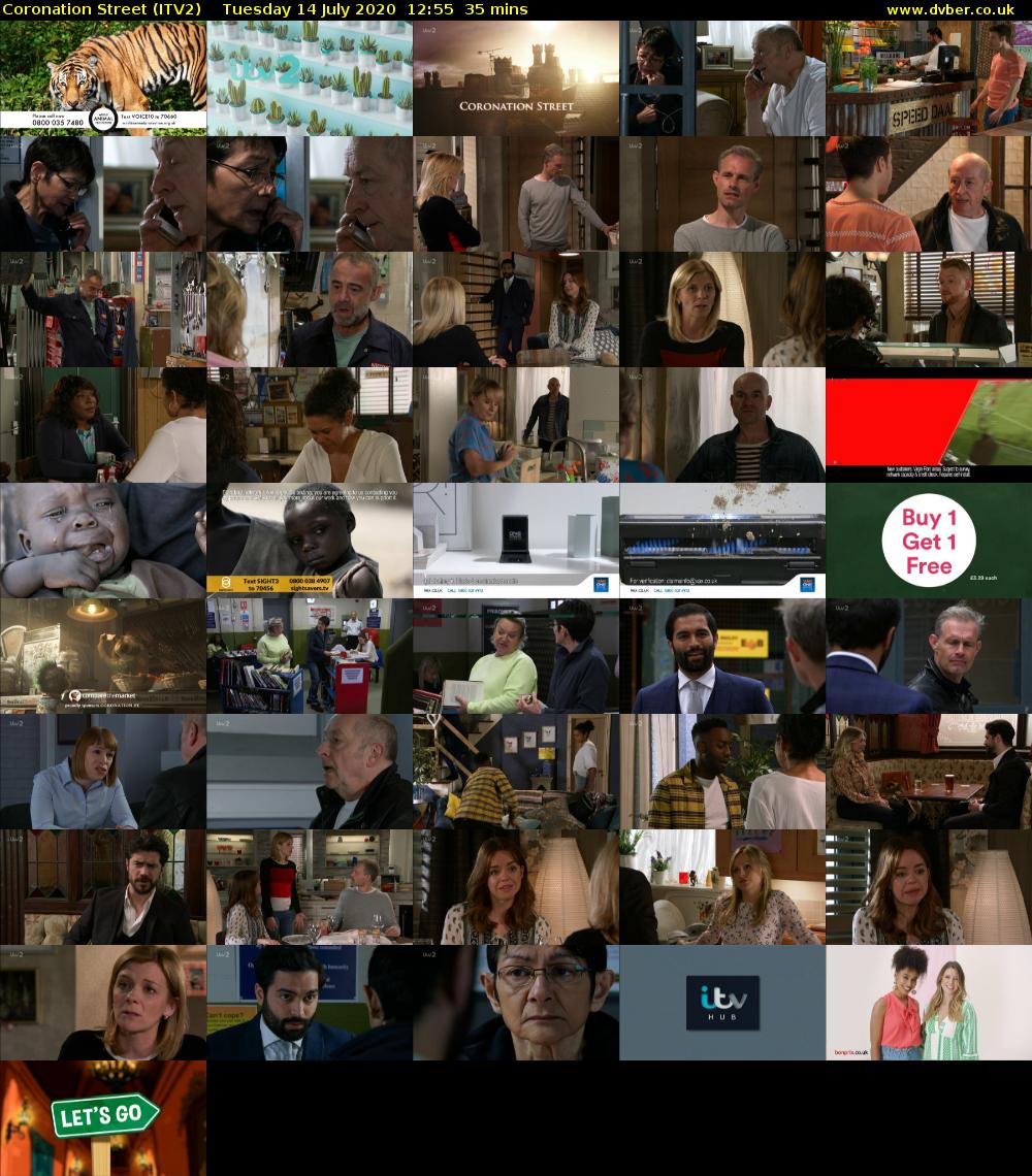 Coronation Street (ITV2) Tuesday 14 July 2020 12:55 - 13:30